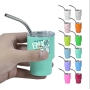 USA RTS Mini 3oz TUMBLER SHOT GLASS Assorted Color Sublimation Double Wall Stainless Steel Wine Cup with Metal Straw 48pcs/ctn