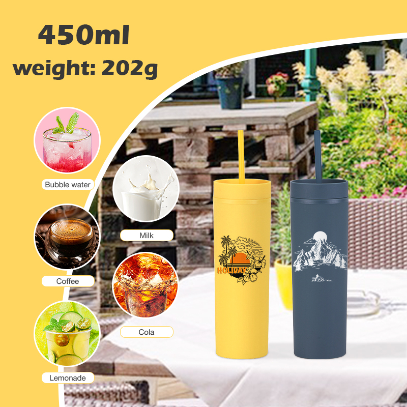 Vasos De Plstico 16oz Double Wall Tumbler Bpa Free Slim Tumbler Custom Mug Acrylic Lid Replacement 16oz