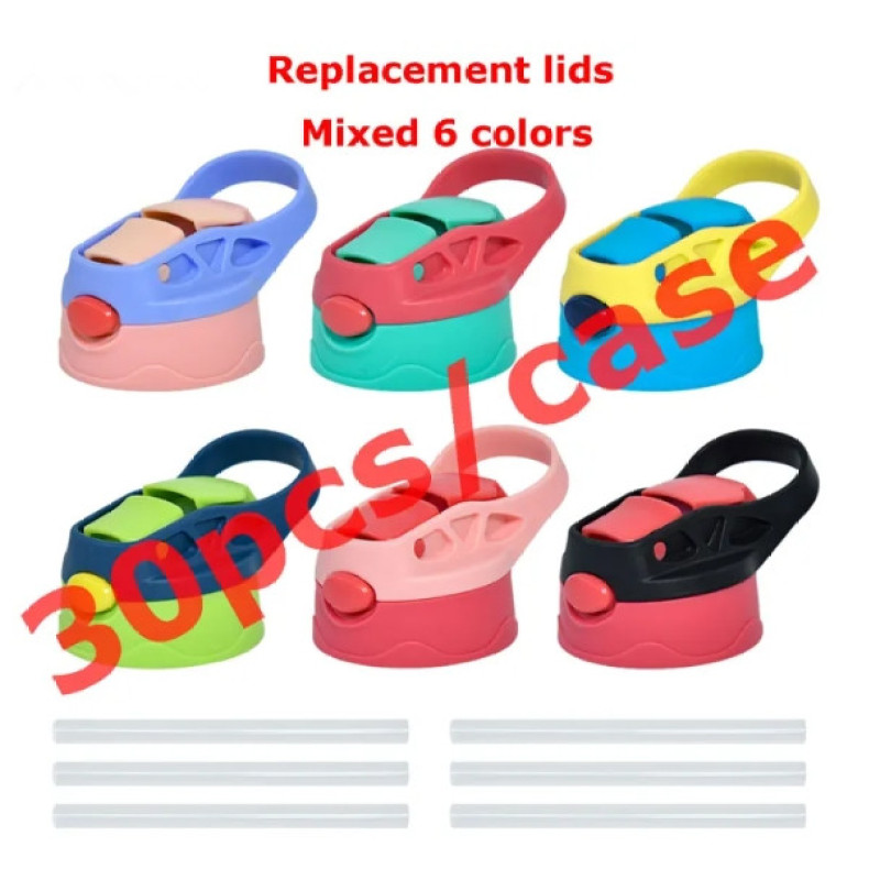 New Ready for Shipment Replacement Lids for 12oz Top Flip Kids Water Bottle 30pcs/case Mix Colors
