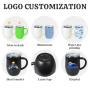 Unique Egg-Shaped Aesthetic Customizable Logo 12  oz Double-Walled Insulation Inner Steel Outder Plastic Coffee Mug with Handle