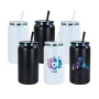 Custom 16oz Stainless Steel Can Metal Cup Rainbow Underneath Plated 16oz Stainless Steel Tumbler Can Laser Printing