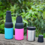 3 in 1 Cola Cooler Can 12oz Bottle Holder Double Wall Stainless Steel Insulated Beer Can Cooler With 2 Lids with Bottle Opener