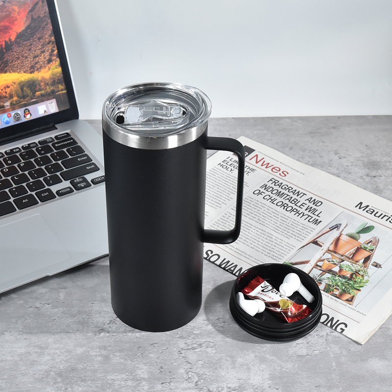 Storage Mug Bottom Stainless Still 20oz Custom Logo Color Drinking Bottles Stainless Steel Water Bottle With Storge Bottom