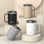 16oz Outside Plastic Inner 304 Stainless Steel Coffee Mug Milk Mug Creative Insulated Tea Mug Japanese Style Water Bottle Gift
