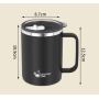 16oz Outside Plastic Inner 304 Stainless Steel Coffee Mug Milk Mug Creative Insulated Tea Mug Japanese Style Water Bottle Gift