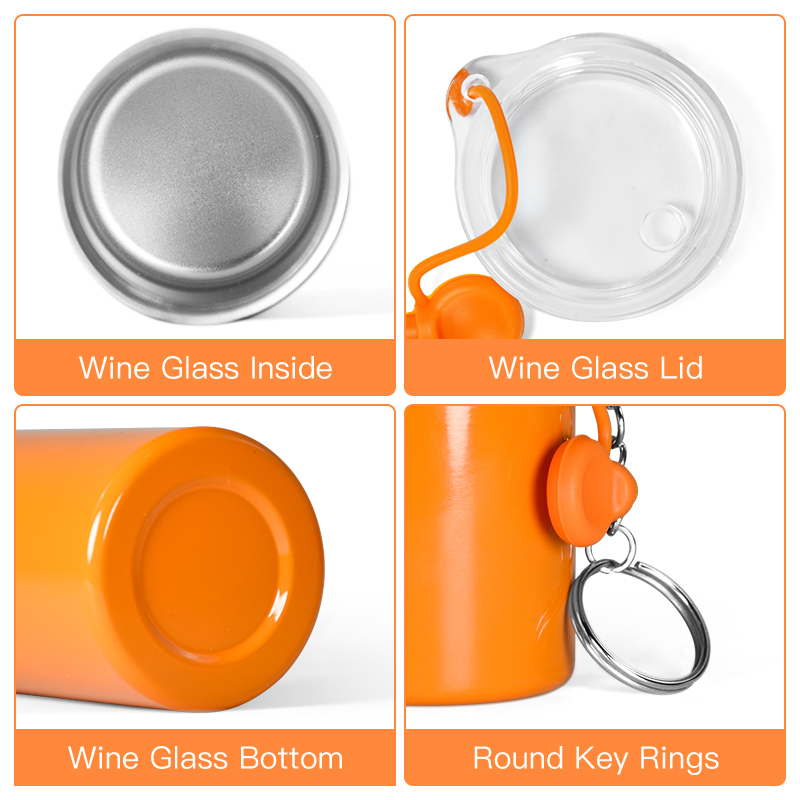 RTS USA Warehouse 48pcs/ctn 3oz Sublimation Colored Straight Stainless Steel Shot Glass Tumblers with Key Chains and Metal Straw