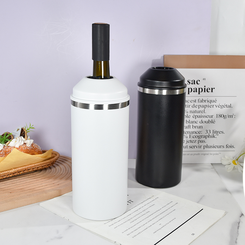 Portable Insulator 25 oz Flexible Bottle Cooler for Wine & Beverages Hot & Cold Packs for Champagne and Wine Bottles