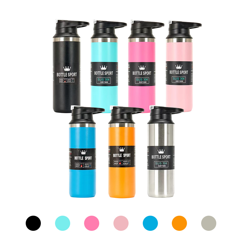Manufactured 510ml Gym Drink Sport Insulated Double Wall Wide Mouth Stainless Steel Vacuum Flask Water Bottle