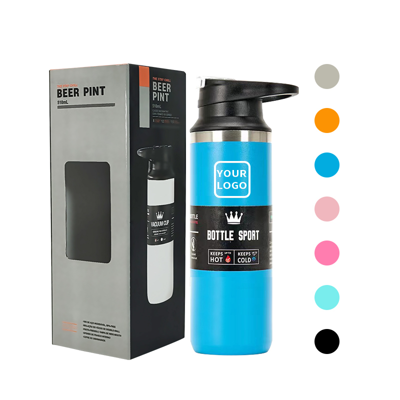 Manufactured 510ml Gym Drink Sport Insulated Double Wall Wide Mouth Stainless Steel Vacuum Flask Water Bottle