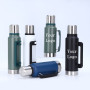 Custom Logo 1000ml 1400ml Water Bottle Pot 304 Stainless Steel Tumbler Vacuum Mug Insulated Cup Double Wall Travel Thermal Flask