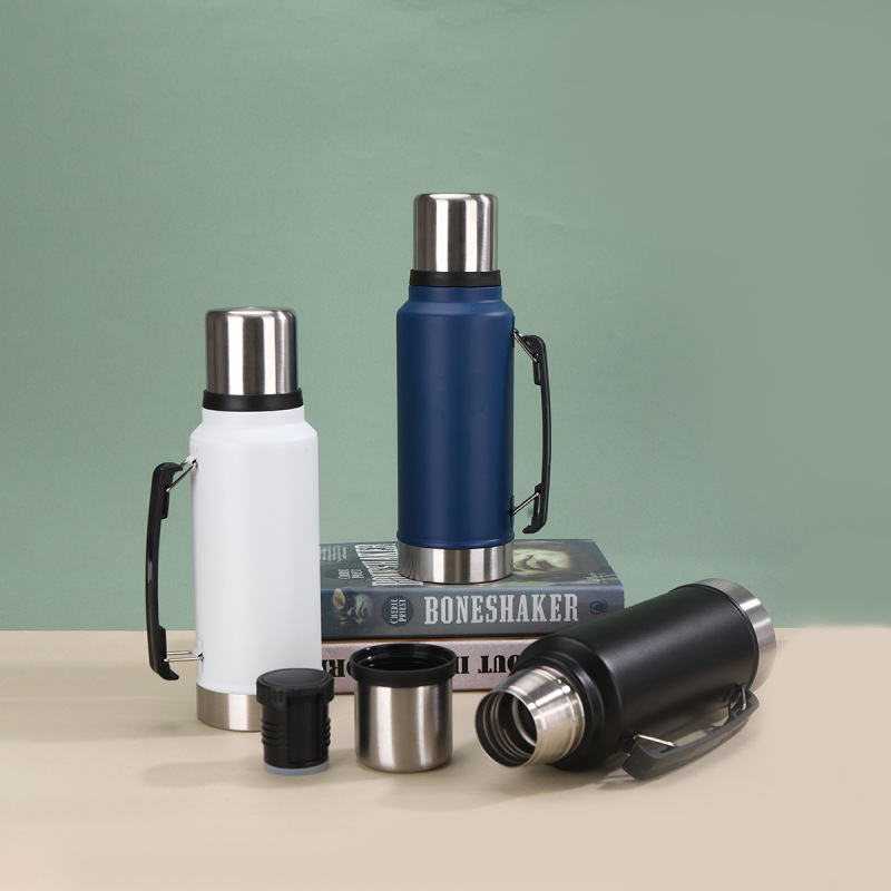 Custom Logo 1000ml 1400ml Water Bottle Pot 304 Stainless Steel Tumbler Vacuum Mug Insulated Cup Double Wall Travel Thermal Flask
