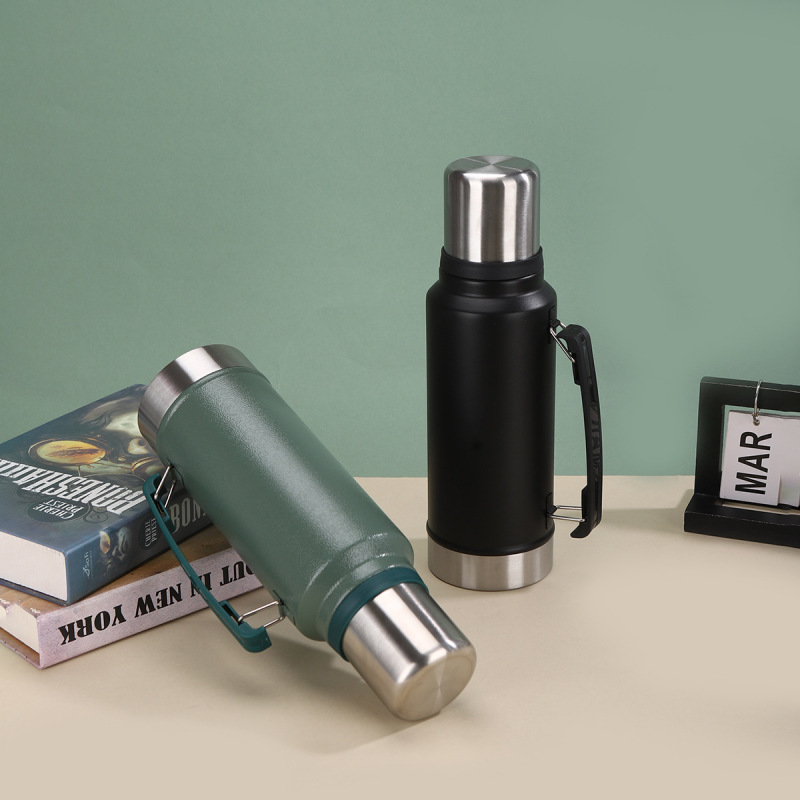 Custom Logo 1000ml 1400ml Water Bottle Pot 304 Stainless Steel Tumbler Vacuum Mug Insulated Cup Double Wall Travel Thermal Flask