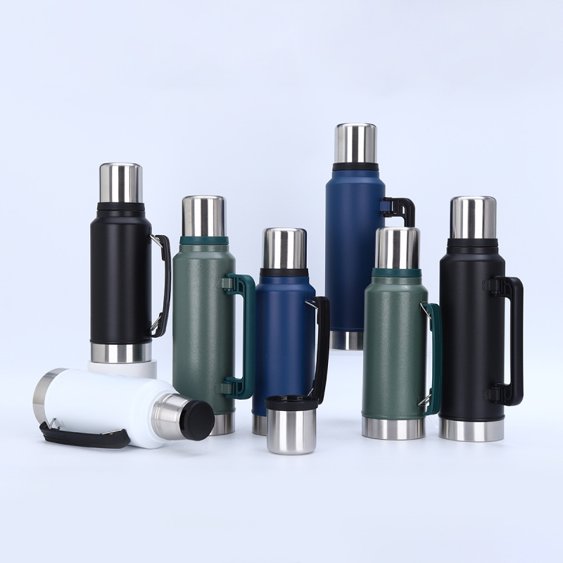 Custom Logo 1000ml 1400ml Water Bottle Pot 304 Stainless Steel Tumbler Vacuum Mug Insulated Cup Double Wall Travel Thermal Flask