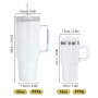 New Sublimation White 14oz Kids BPA Free Stainless Steel Sublimation Blank Tumbler Outdoor Vacuum Water Bottle with Handle