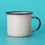 Custom Logo Enamel Coffee Mug 350ml Christmas Gift 11oz Sublimation Black Cup Color Changing Glitter Sky Magic Enamel Coffee Mug