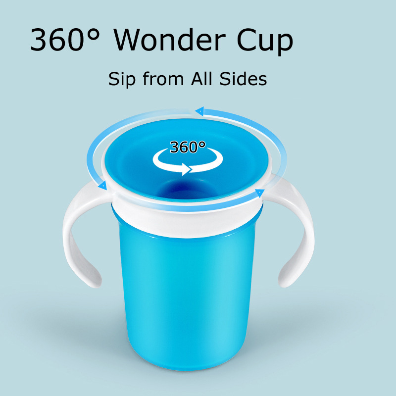 Custom Logo 220ml 360° Magic Cup Silicone Toddler Sippy Cup Children's Drinking Learning Cup Leak-Proof Training Cup for Babies