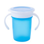 Custom Logo 220ml 360° Magic Cup Silicone Toddler Sippy Cup Children's Drinking Learning Cup Leak-Proof Training Cup for Babies