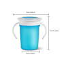 Custom Logo 220ml 360° Magic Cup Silicone Toddler Sippy Cup Children's Drinking Learning Cup Leak-Proof Training Cup for Babies