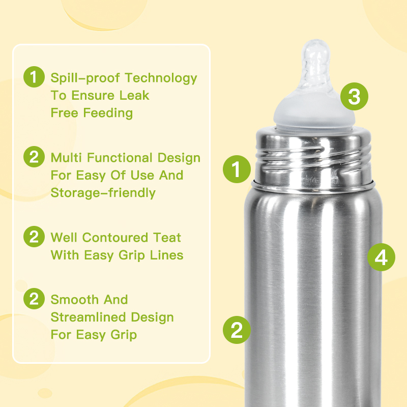 Custom 3-in-1 Stainless Steel Sippy Cups for Toddlers | Non-Toxic Insulated Stainless Steel Baby Bottle Straw Cup