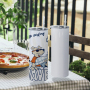 RTS USA Warehouse Stocked 500pcs Bulk 20oz Glossy Round Bottom Sublimation Blank Skinny Straight Tumbler with Plastic Straw