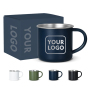 Custom Powder Coated Tumbler Stainless Steel Single Wall Tumbler with Handle 400m Coffee Tumbler Mug