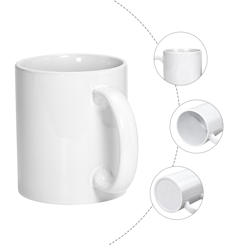 US RTS 11oz Mugs Sublimation Ceramic White Sublimation Coffee Mug in Individual Foam Box 36pcs/ctn