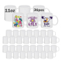 US RTS 11oz Mugs Sublimation Ceramic White Sublimation Coffee Mug in Individual Foam Box 36pcs/ctn