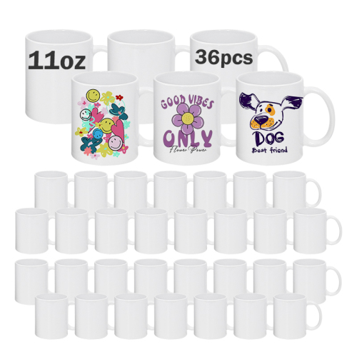 US RTS 11oz Mugs Sublimation Ceramic White Sublimation Coffee Mug in Individual Foam Box 36pcs/ctn