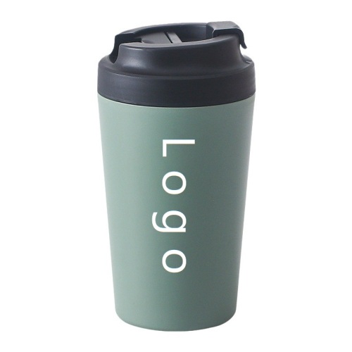 Wholesale 380ml Coffee Mug Bone China Inner PP Matte Surface Leak-Proof Coffee Tumbler Travel Mug with Rubber Bottom Flip-up Lid