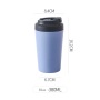 Wholesale 380ml Coffee Mug Bone China Inner PP Matte Surface Leak-Proof Coffee Tumbler Travel Mug with Rubber Bottom Flip-up Lid