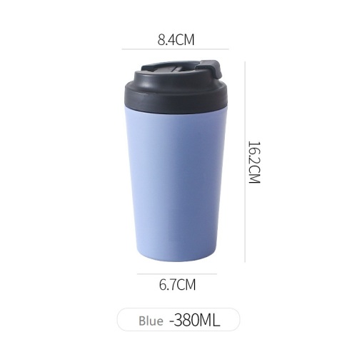 Wholesale 380ml Coffee Mug Bone China Inner PP Matte Surface Leak-Proof Coffee Tumbler Travel Mug with Rubber Bottom Flip-up Lid