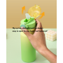 NEW 500ml 17oz Sports Water Bottles Insulated Stainless Steel Leakproof Water Bottle with Straw Carry Strap for Gym Outdoor
