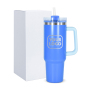 Custom 40oz Tumbler with Handle, Cup Holder Friendly, Leak Proof, Outer Stainless Steel Inner Plastic Handle Mug