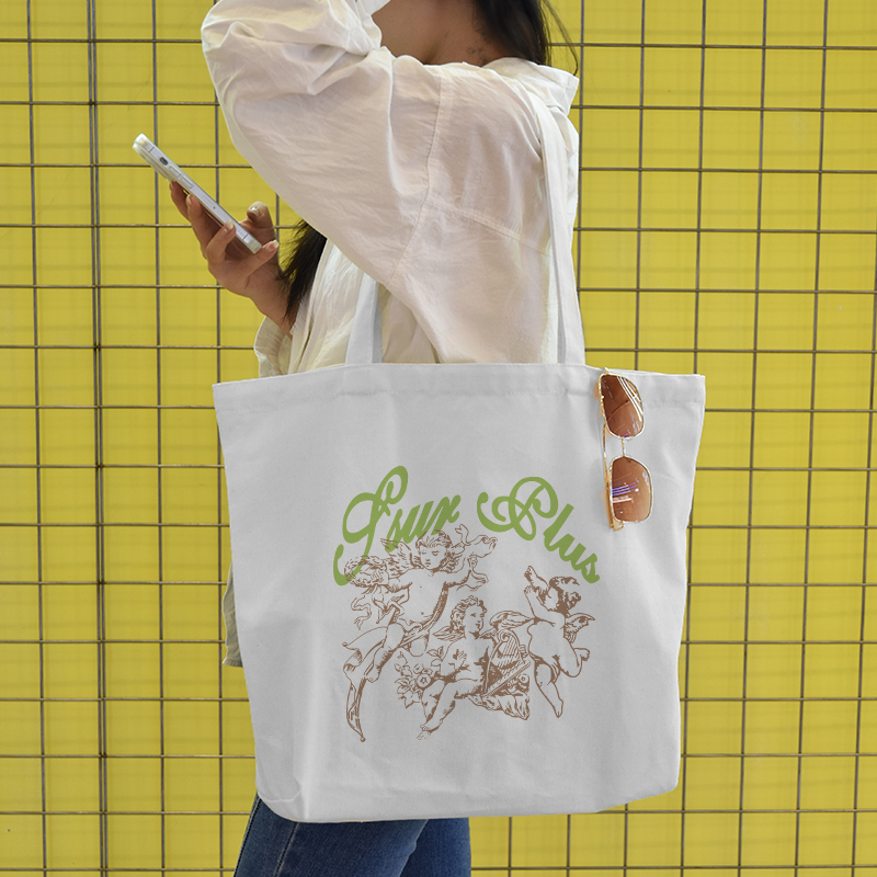 RTS US Warehouse 25pcs/ctn Sublimation Blank Tote Bag White 47x12.7x38cm Big Size Shopping Bag Canvas DTF Printing Shoulder Bag