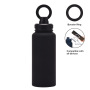 Custom Logo 1L Double Wall 304 SS Large Capacity Sports Water Bottle with Booster Ring and Mobile Phone Magnetic Lid