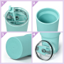 New Design 17oz Double Wall Rubber Painting Matte Colorful Plastic Regular Tumbler Travel Mug Come with Straws