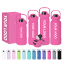OEM Custom logo Vacuum Flask 18oz 32oz 16oz 12oz Stainless Steel Double Wall Insulated Thermal Drinking Water Bottle