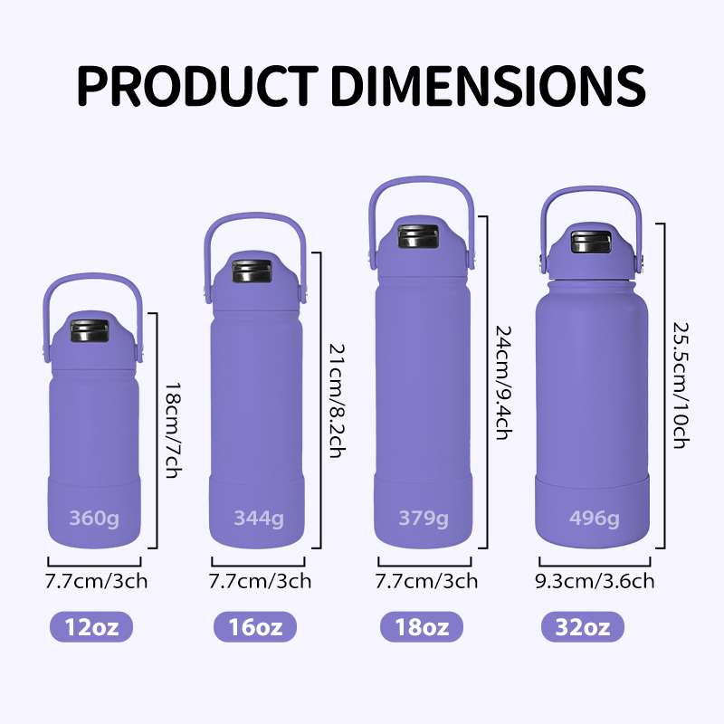 OEM Custom logo Vacuum Flask 18oz 32oz 16oz 12oz Stainless Steel Double Wall Insulated Thermal Drinking Water Bottle