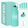 OEM Custom logo Vacuum Flask 18oz 32oz 16oz 12oz Stainless Steel Double Wall Insulated Thermal Drinking Water Bottle