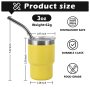 RTS US 48pcs/ctn Stainless Steel Powder Coated Shot Tumbler for Wedding Party Whiskey Cocktail Bar with Straw and Lid