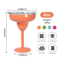 RTS USA Warehouse Stocked 12pcs/ctn 8oz Colored Stainless Steel Margarita Glass Cup Spray Paint Cocktail Glasses Wine Tumbler