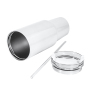 RTS USA Warehouse Small Pack 12pcs/ctn 40oz All White Sublimation Tumbler Small Pack Travel Mug with Handle and Lid