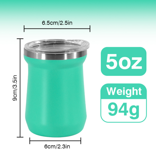 Wholesale Personalized Custom Yerba Mate Cup Vacuum Insulated 5oz Madai Double Wall Insulated Stainless Steel Coffee Beer Mug