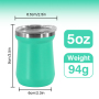 Wholesale Personalized Custom Yerba Mate Cup Vacuum Insulated 5oz Madai Double Wall Insulated Stainless Steel Coffee Beer Mug
