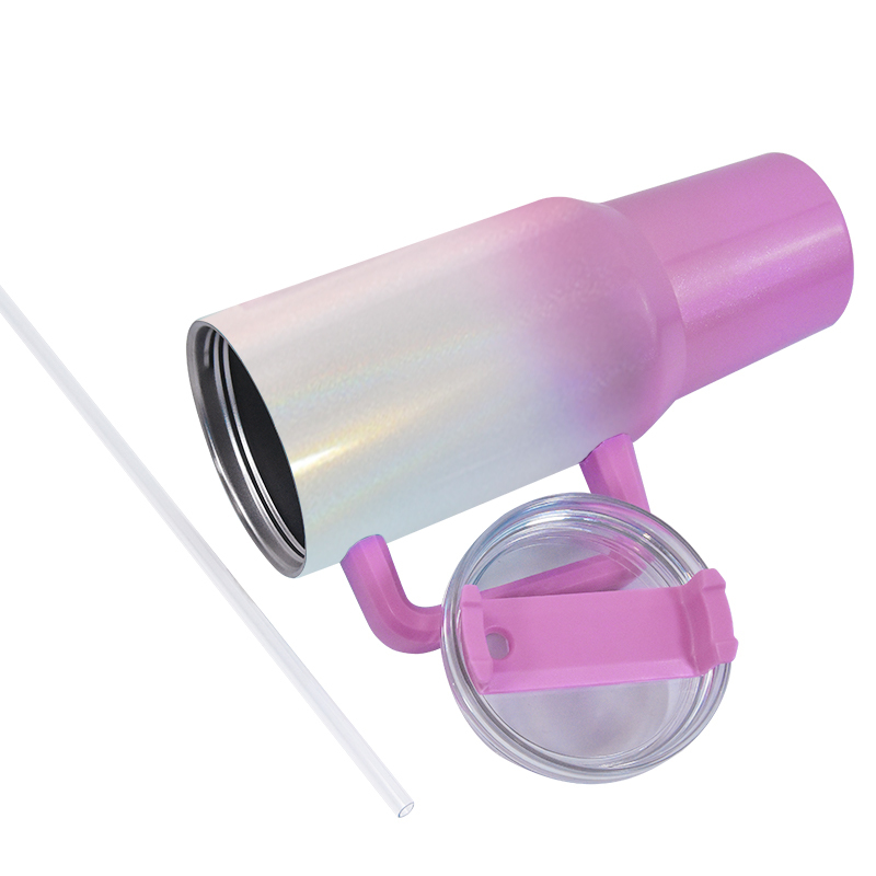 Free Shipping RTS USA Warehouse 20pcs/ctn 40oz Sublimation Ombre Gradient Color Tumbler Mugs Water Bottle With Handle