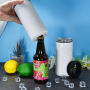 US 4 in 1 Cooler 16oz Blank Insulated Stainless Steel Wine Beverage Drink Wine Can Cooler White Sublimation with Opener