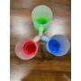 LOW MOQ 7 Colors Custom Sublimation Blanks 11oz Beer Coffee Mug Gradient Color Fluorescent Frosted Glass Mug with Handle