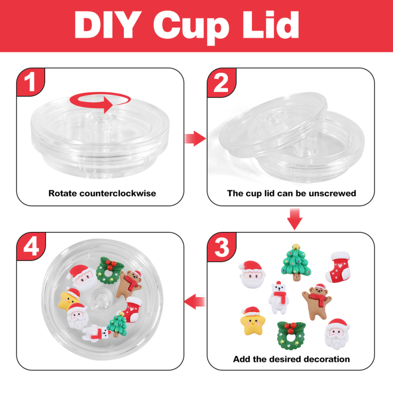 Pre-drilled Fillable Tumblers Double Wall Acrylic Lids DIY Cup Lid Plastic Snow Globe Acrylic Tumbler Cup DIY Glitter 18oz 25oz