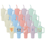 Custom Matte Colored 40oz Sublimation Tumbler Stainless Steel Insulated 40oz Tumbler with Handle