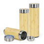High Quality Eco Friendly Laser Engraved Bamboo Wood Stainless Steel Vacuum Insulation Thermal Flask with Tea Infuser